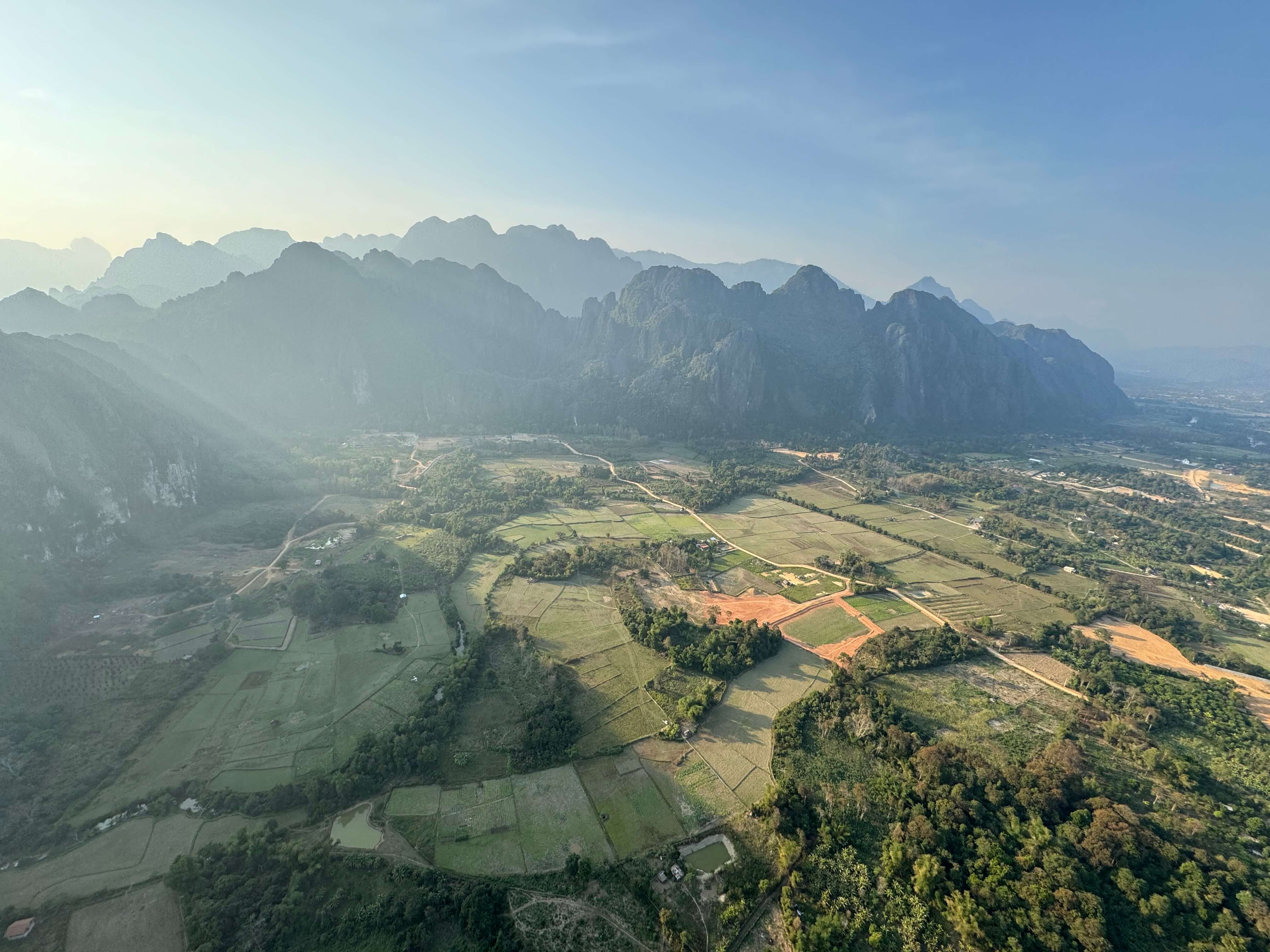 방비엥 모터페러글라이딩
