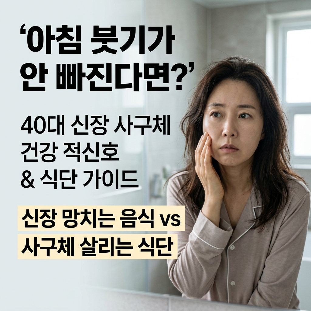 아침 붓기와 40대 신장 사구체 건강 관리 식단 가이드