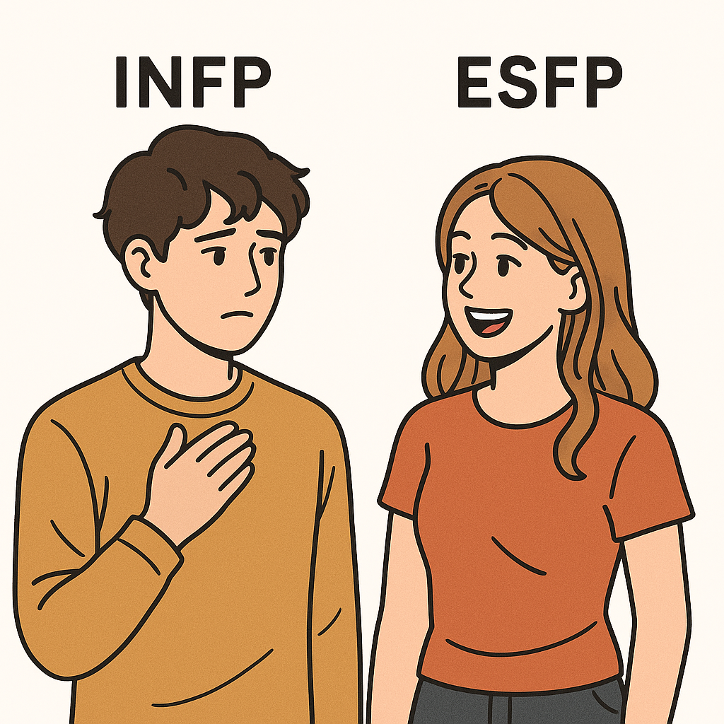 ESFP 여자와 INFP 남자의 연애는 왜 힘들까? 잠수이별까지 가는 관계 해부