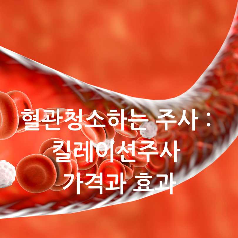 혈관청소하는 주사 : 킬레이션주사 가격과 효과