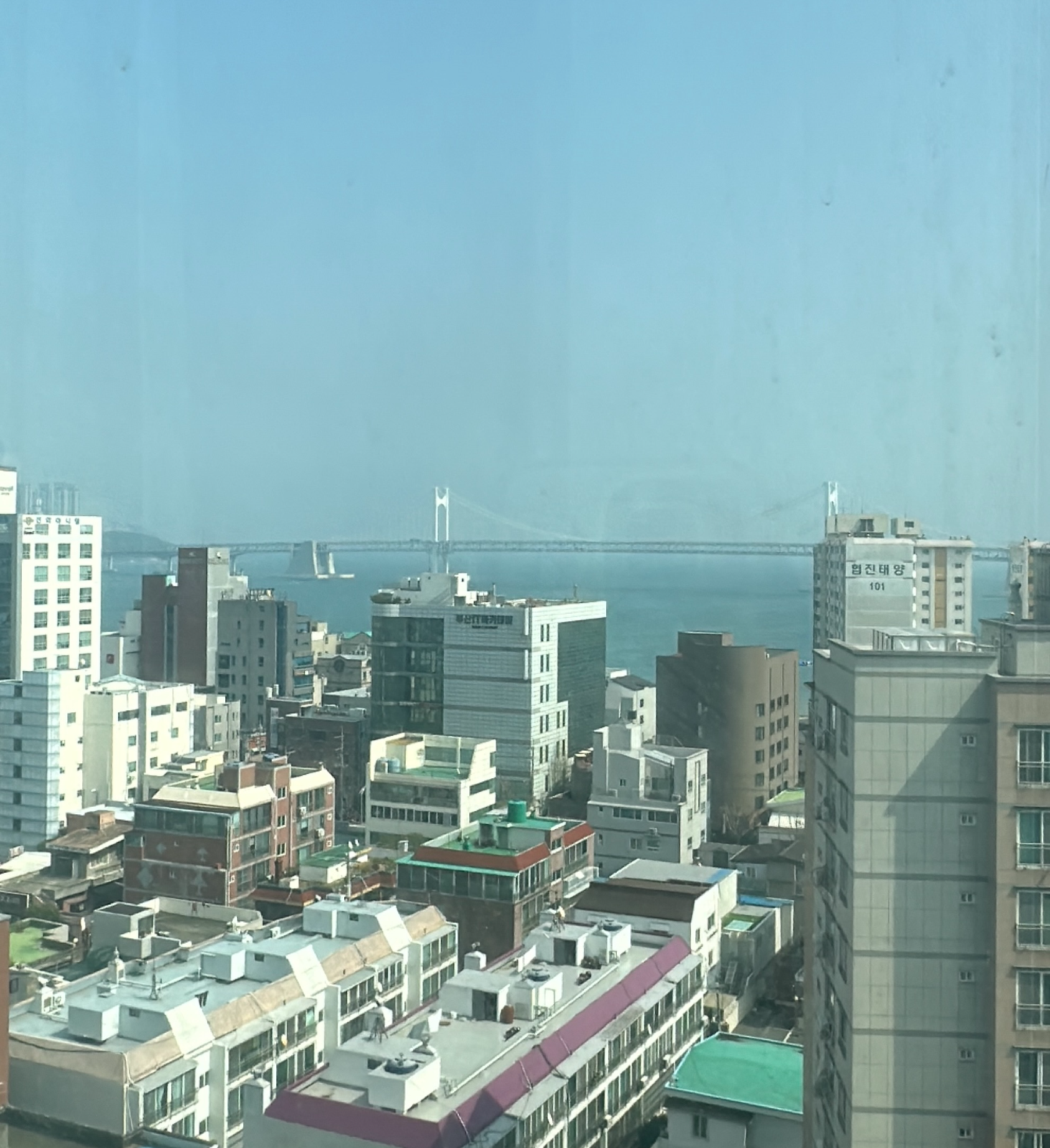 좋은강안병원 1인실 광안대교 풍경