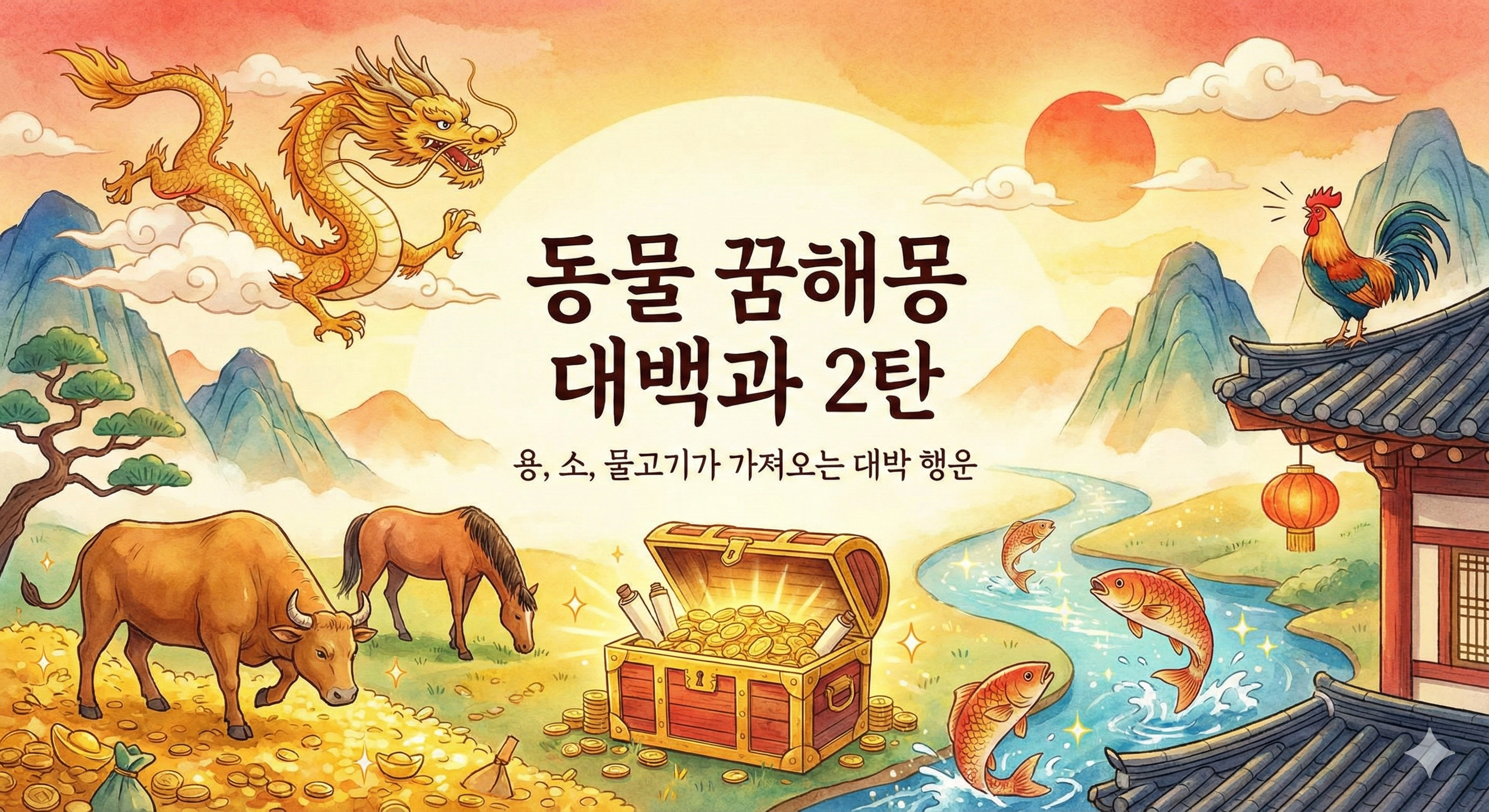 동물 꿈해몽 대백과 2탄_용, 소, 물고기