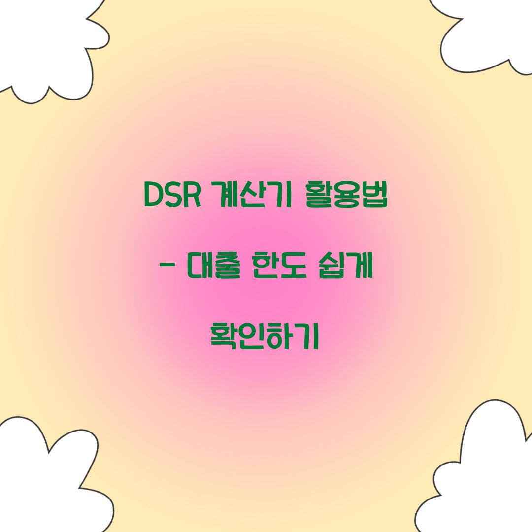 DSR 계산기