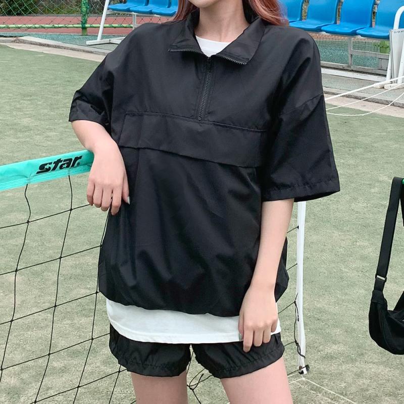 심플 반집업 아노락 세트 꾸안꾸 트레이닝세트 불량소녀