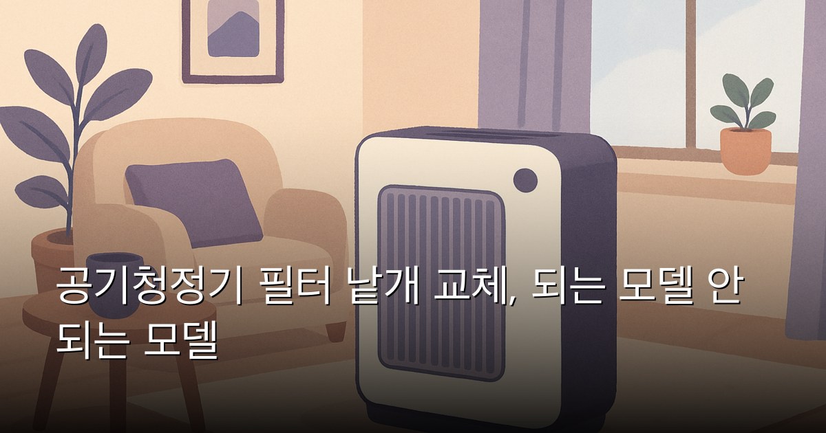 공기청정기 필터 낱개 교체, 되는 모델 안 되는 모델