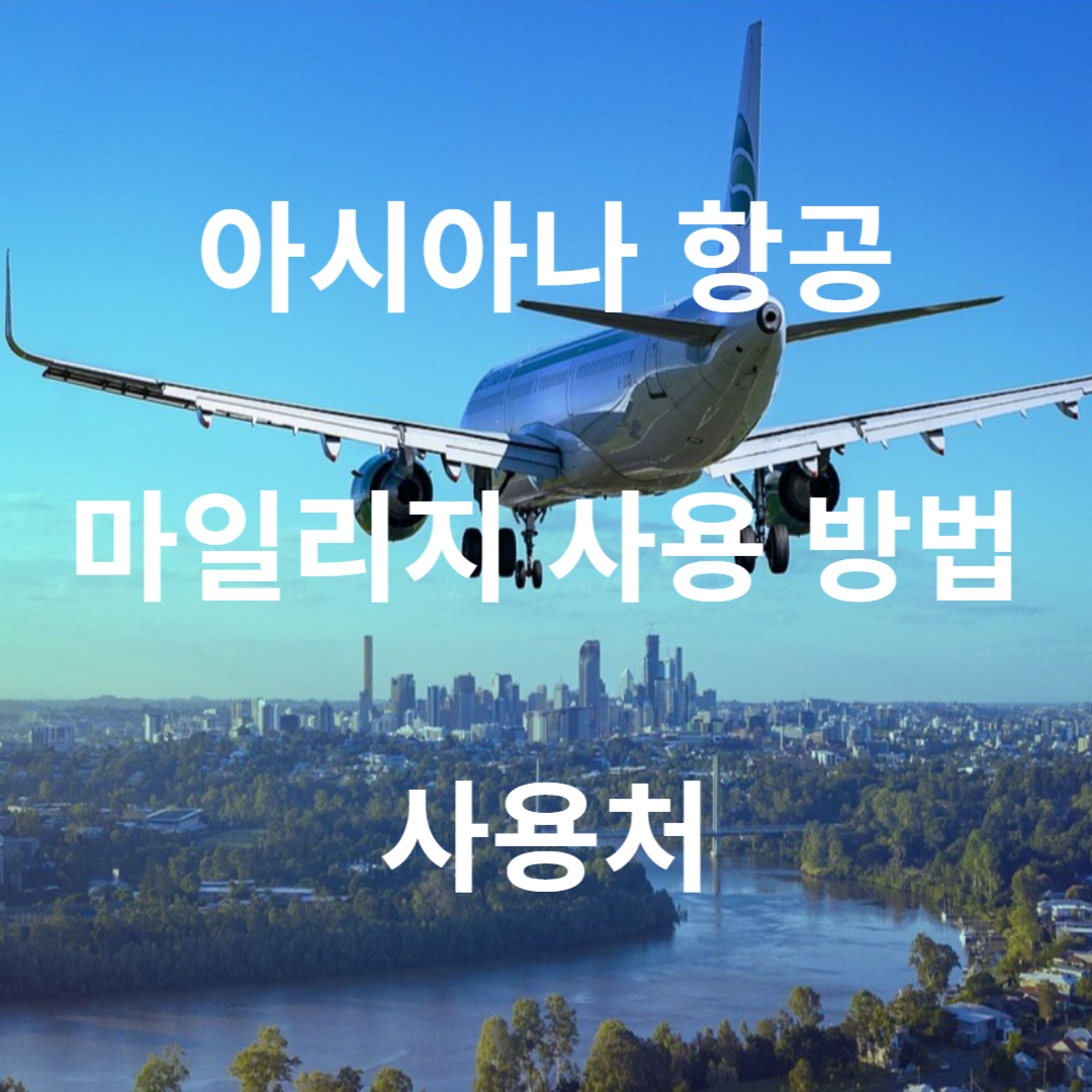아시아나 항공 마일리지 사용 방법 및 사용처