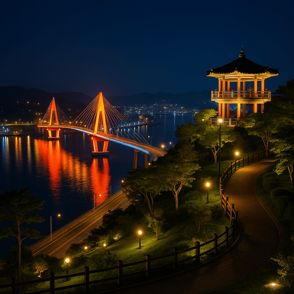 여수 돌산공원 야경 여행, 빛과 바다가 어우러진 낭만의 밤