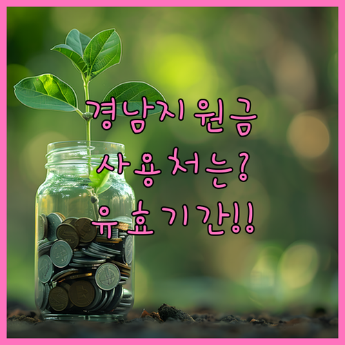 경남 지역사랑상품권 생활지원금 사용처..