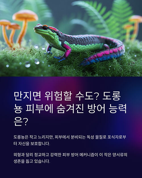 만지면 위험할 수도? 도롱뇽 피부에 숨겨진 방어 능력은?