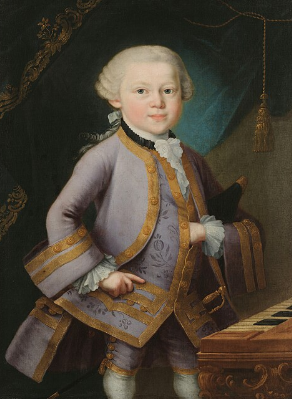 아버지 레오폴트 모차르트의 의뢰로 그려진 1763년의 초상