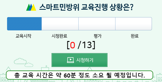 민방위 교육과 훈련 안내 이미지