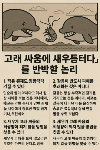 고래 싸움에 새우등 터진다 뜻과 속담 영어 표현 안내집_25