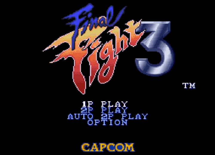 파이널-파이트3-패미컴게임-메인-화면