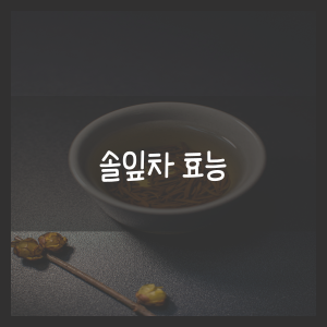 솔잎차 효능