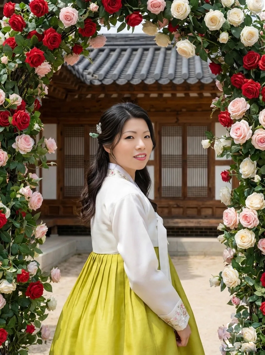 한복, 장미