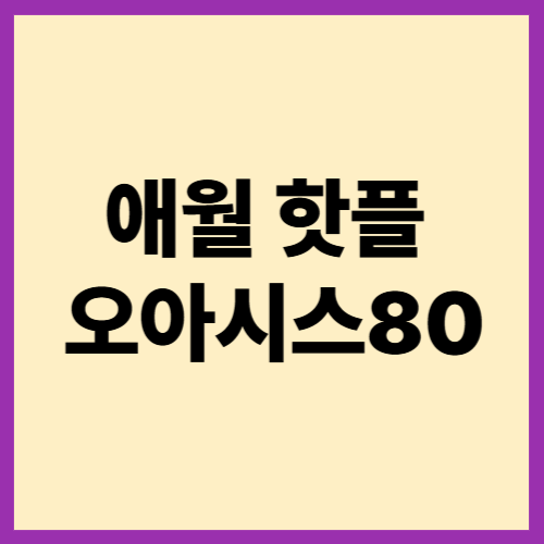 애월 핫플 오아시스80