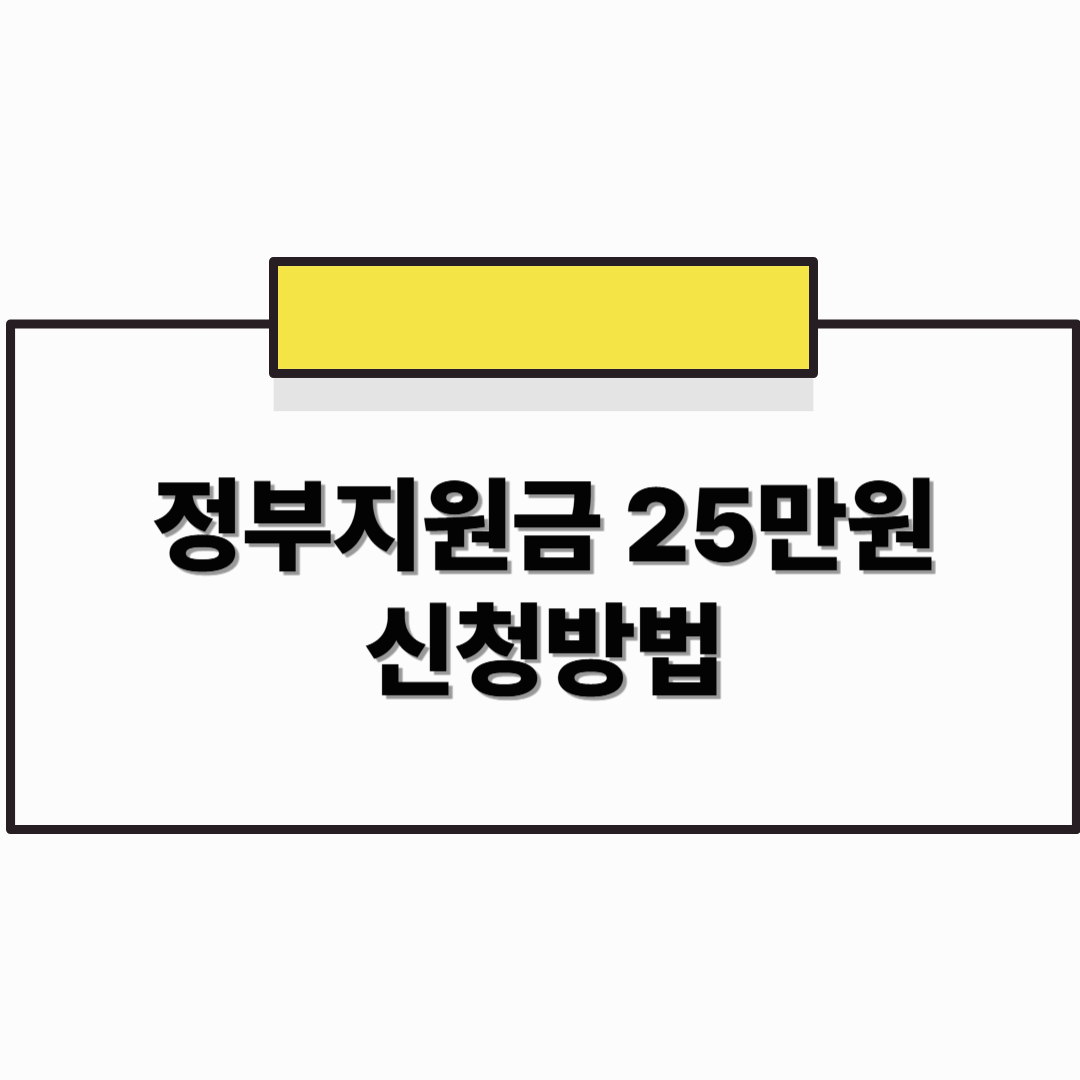 정보지원금 25만원 신청방법