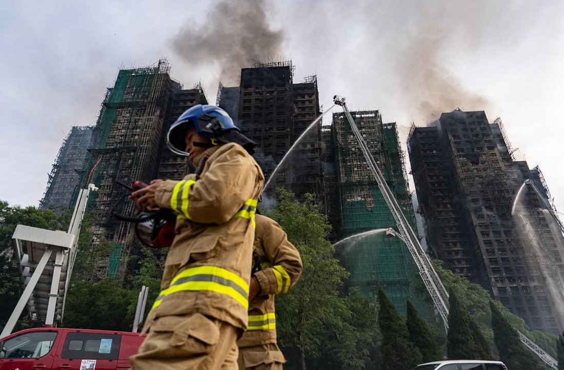 홍콩 아파트 화재 홍콩정부