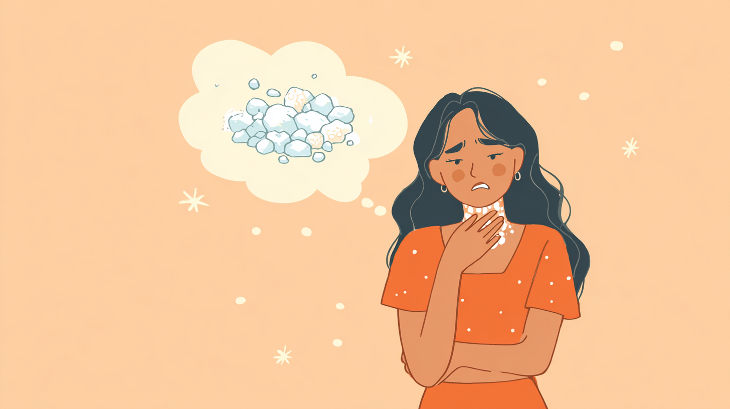 편도에 음식물이 꼈을 때(편도결석)