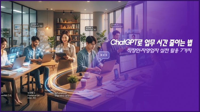 ChatGPT로 업무 시간 줄이는 법|직장인·자영업자 실전 활용 7가지