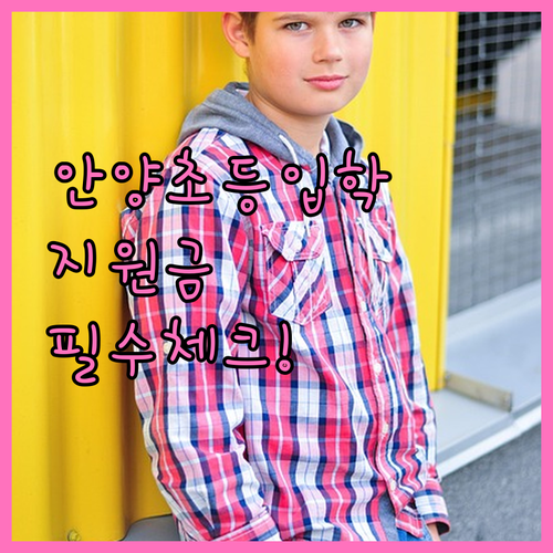 안양시 초등학교 입학지원금 안양사랑페..