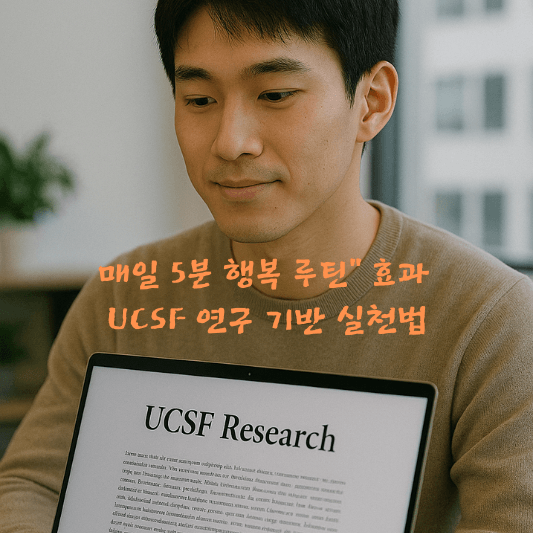 긍정심리학,행복루틴,감사일기,정서회복,5분루틴,마이크로조이,스트레스해소,행복실천법,UCSF연구,하루5분습관