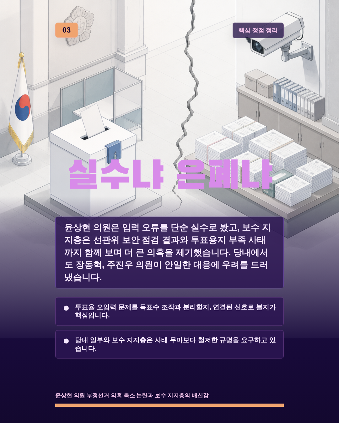 실수냐 은폐냐