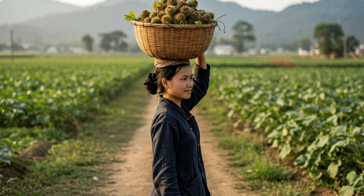 우엉 채취 및 건조 우방자, 우방근
