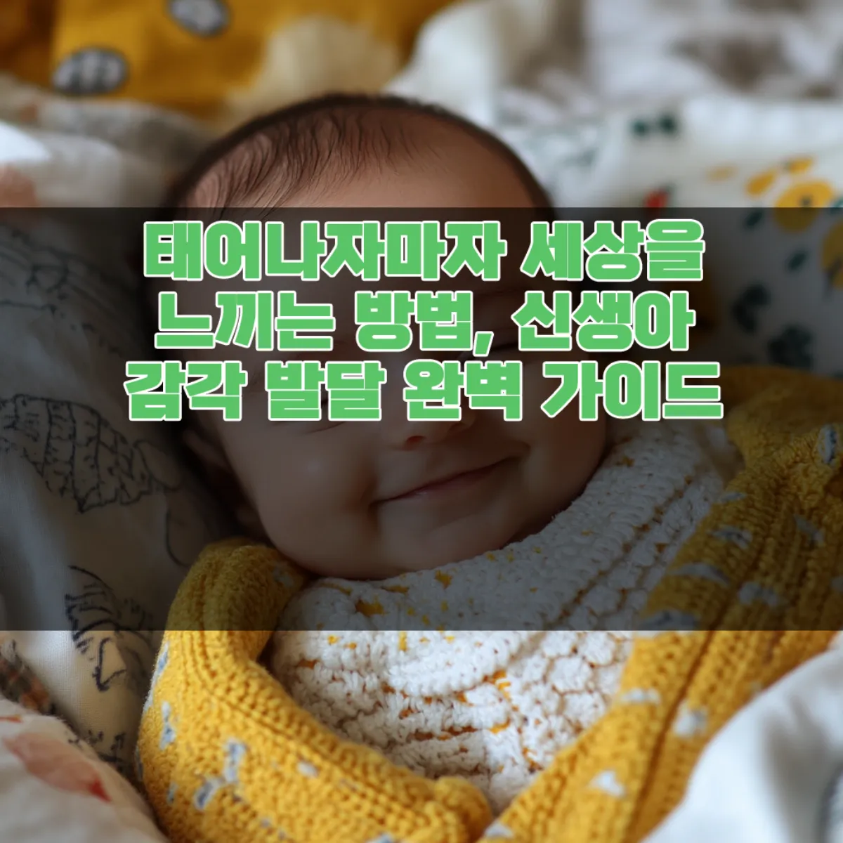태어나자마자 세상을 느끼는 방법, 신생아 감각 발달 완벽 가이드