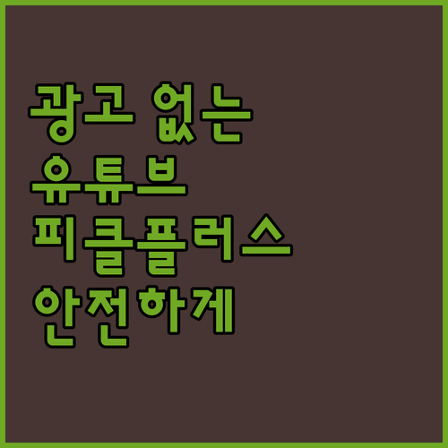 광고 없는 유튜브, 피클플러스로 안전..