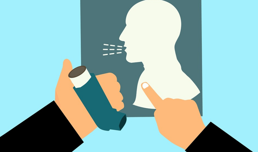 가래가 생기는 원인이 되는 천식 환자의 호흡기