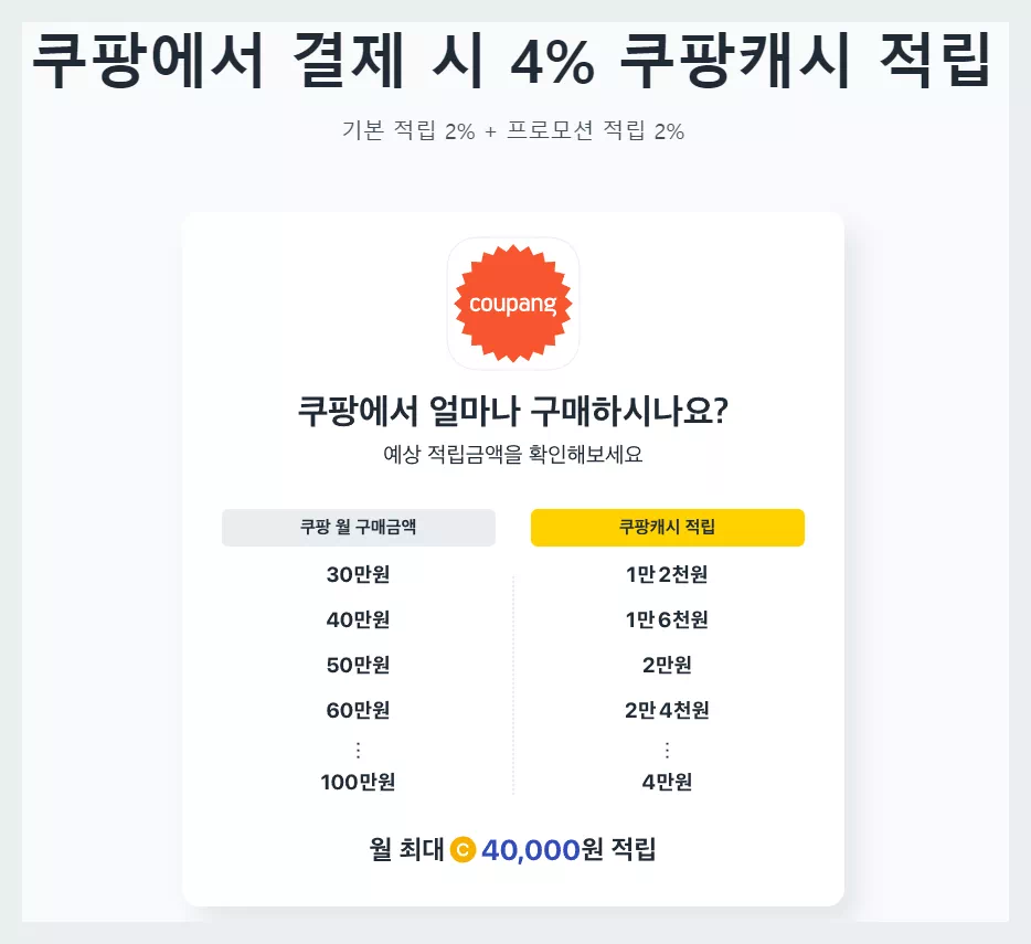 와우 카드 적립