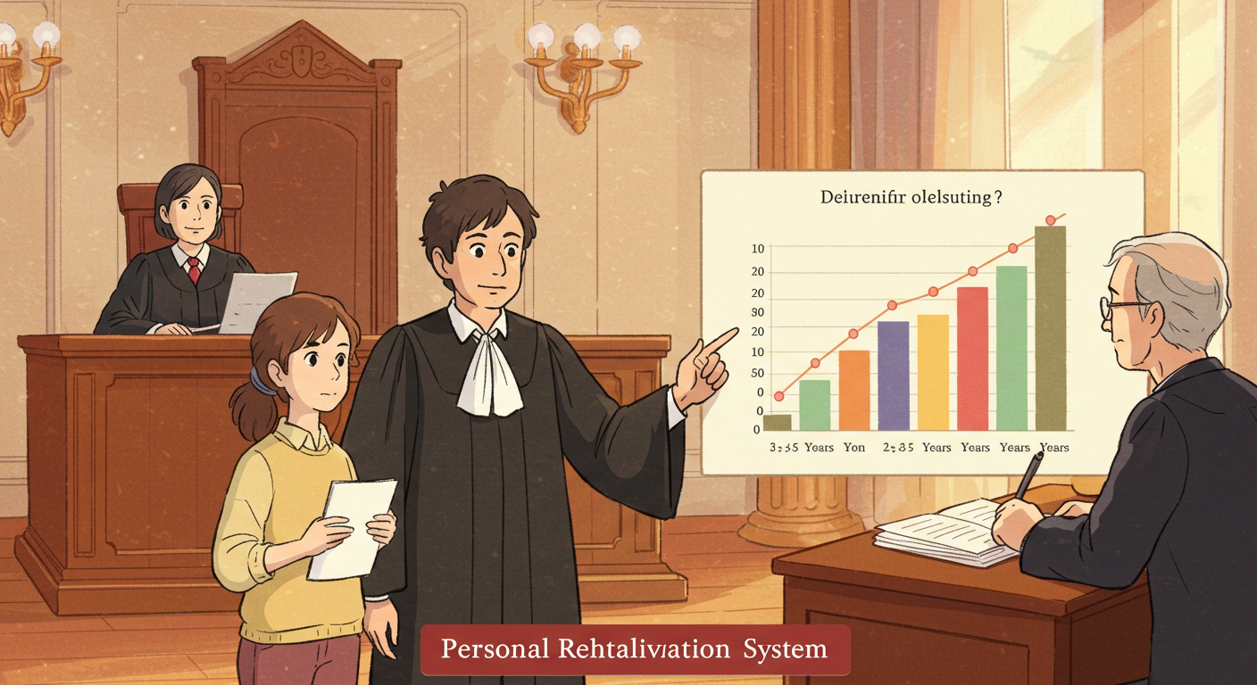 개인회생 제도를 보여주는 법원 그림