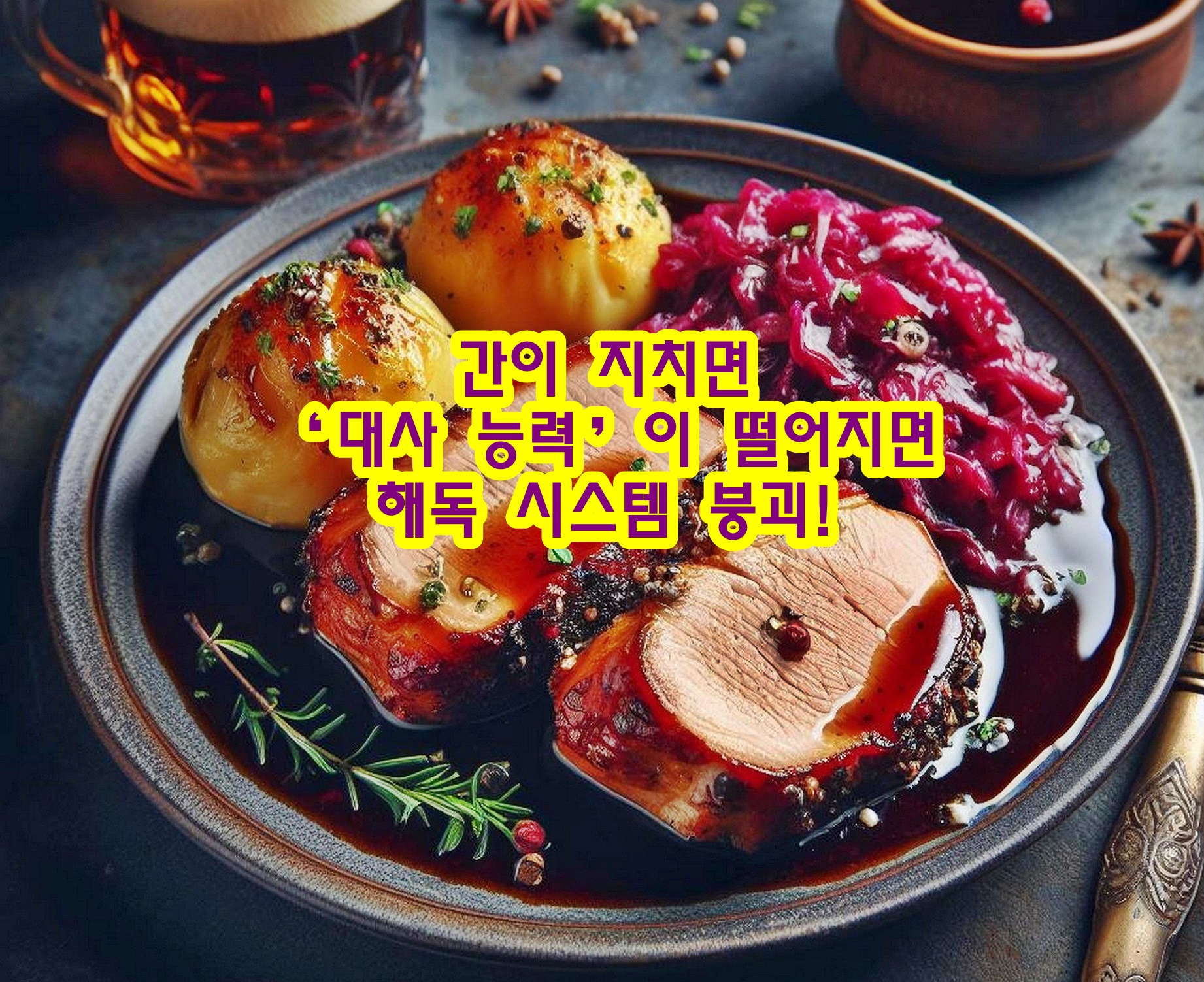 간이 지치면 ‘대사 능력’이 떨어지면 해독 시스템 붕괴!