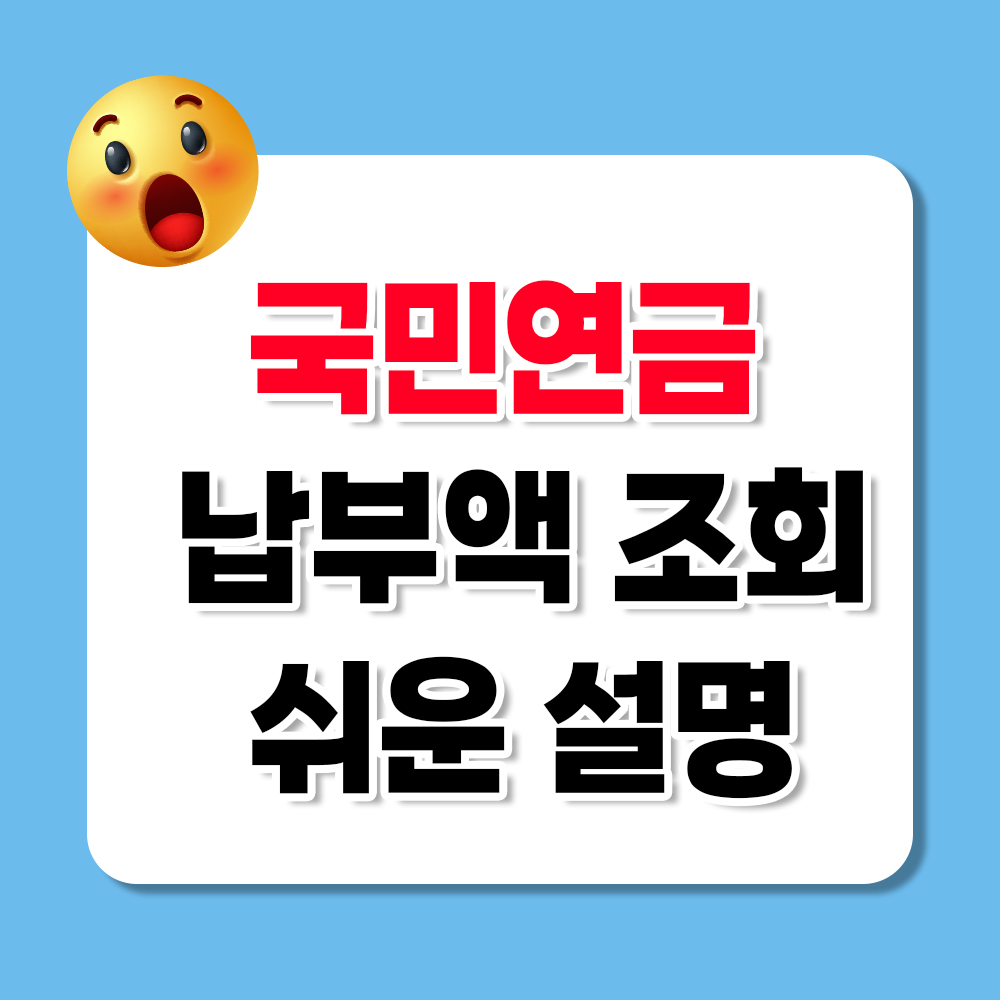 국민연금 납부액 조회