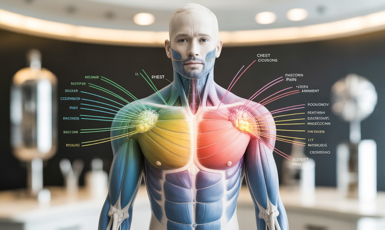 어깨와 등으로 뻗치는 방사통