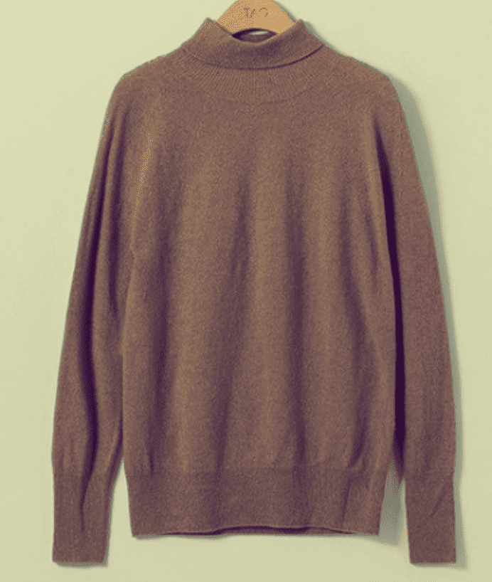 브라운색-니트-상의