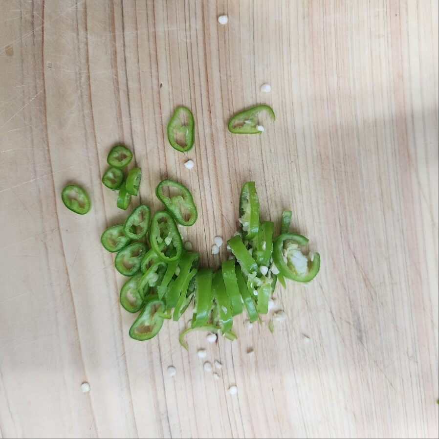 우렁 강된장 청양고추 다듬기 요리 재료