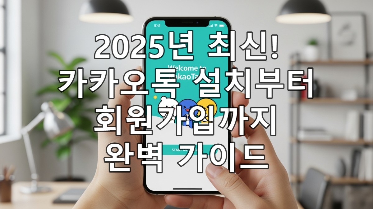 카카오톡 설치부터 회원가입까지 완벽 가이드