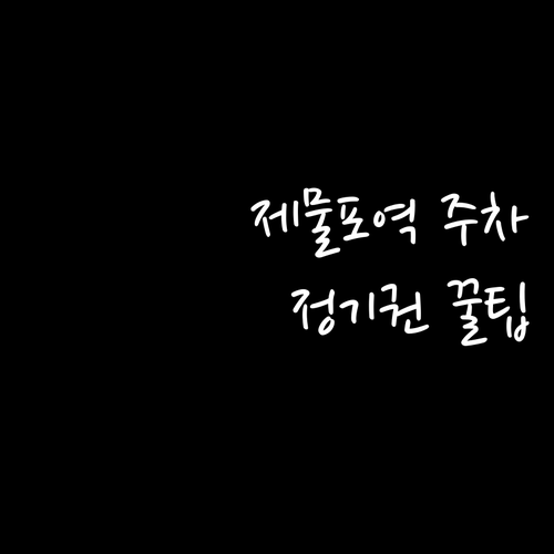 인천 미추홀구 제물포역 주차장 정기권..