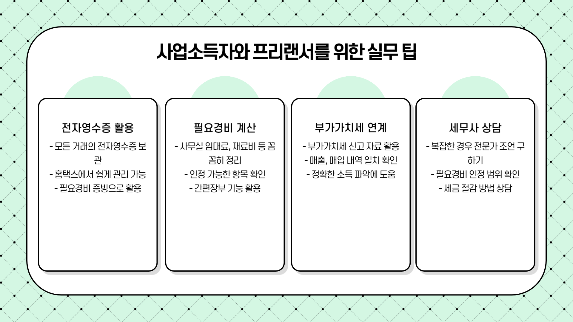 종합소득세 신고 실무 팁
