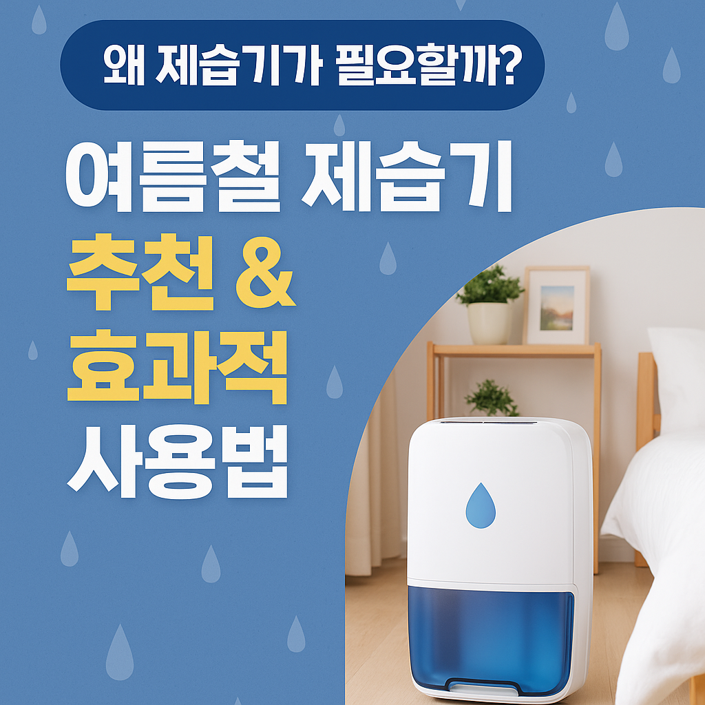 2025년 여름 제습기 추천과 활용 꿀팁 공개