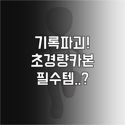 기록 단축을 위한 초경량 카본 레이싱..