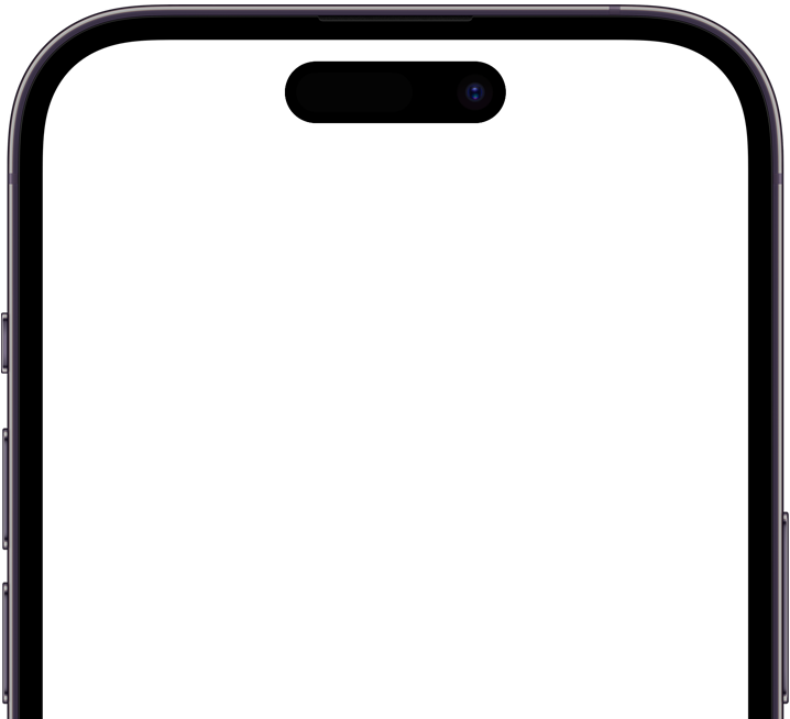 아이폰14 프로의 다이나믹 아일렌드 펀치홀 출처 애플 홈페이지