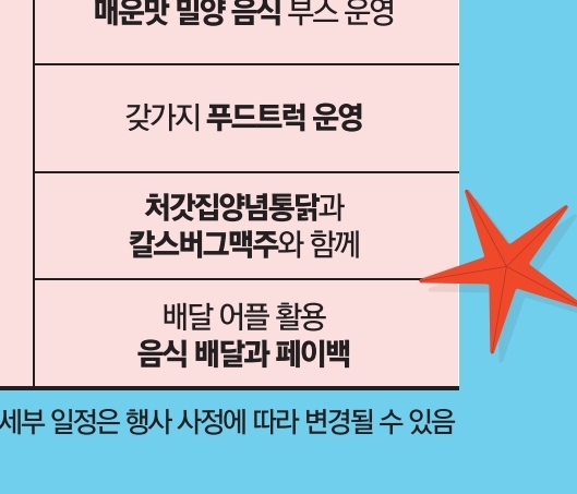 수퍼페스티벌 먹거리