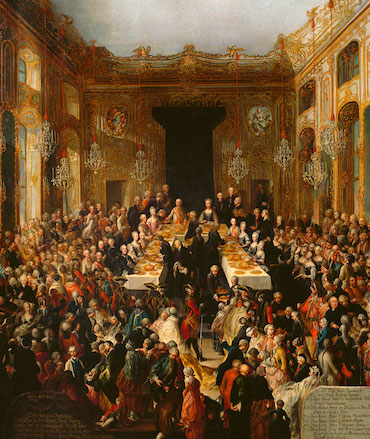 합스부르크 600년-마리아 크리스티나 여대공의 약혼 축하연(요한 칼 아우에르 바흐)