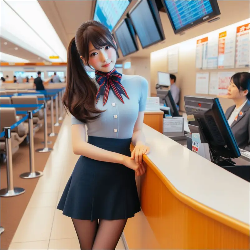 이름변경 업무를 지원하고 있는 승무원