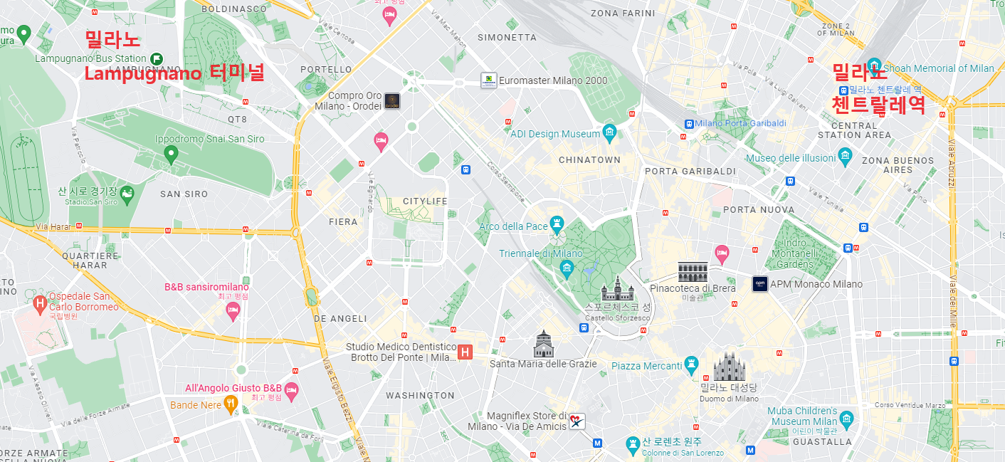 밀라노 기차역 중앙역 첸트랄레역 Centrale Lampugnano 버스 터미널