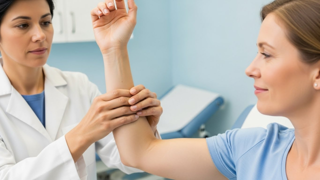 파킨슨병 초기증상, 경직 검사 장면