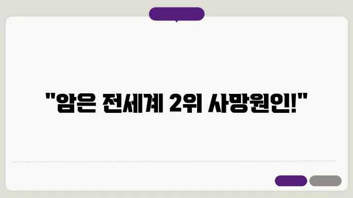 전세계 암 사망률 구조